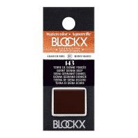 BLOCKX Watercolour Half Pan S1 143 Deep Burnt Sienna